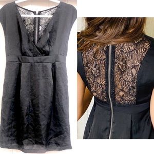 BCBGENERATION Black Lace zip-up mini dress